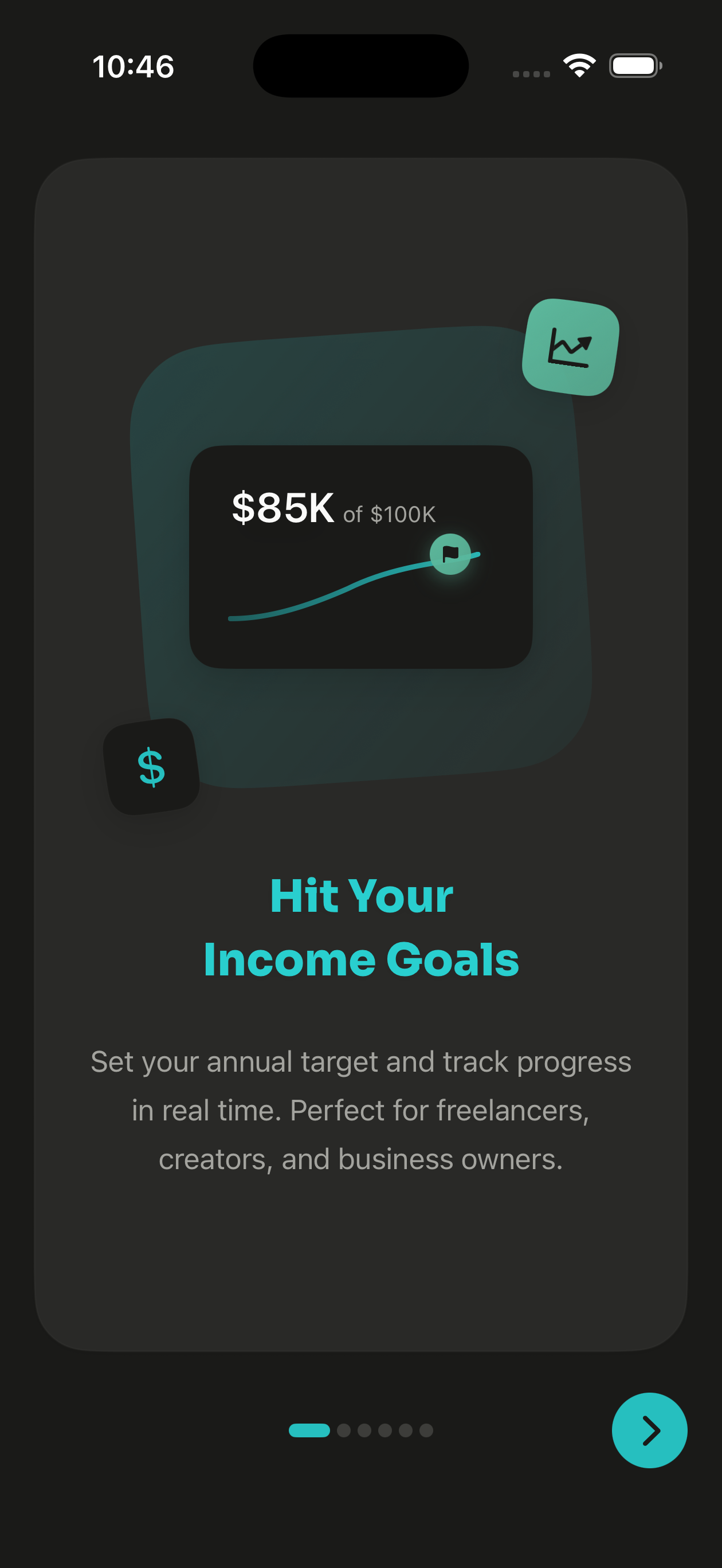 Goal Cue app screen